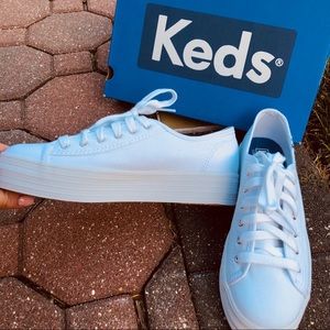 White Platform Sneakers Keds